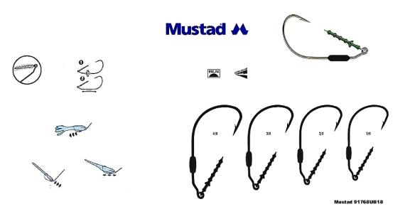Carlige Offset Lestate Mustad Power Lock Plus pentru Twister, 3buc/plic M.91768UB18.01