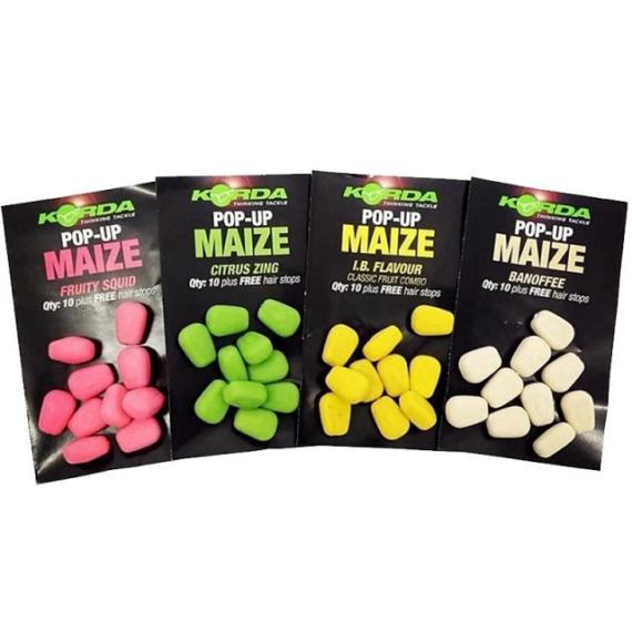 Porumb Flotant Korda Pop-Up Maize + Free Hair Stops, 10buc/plic A.KPB32