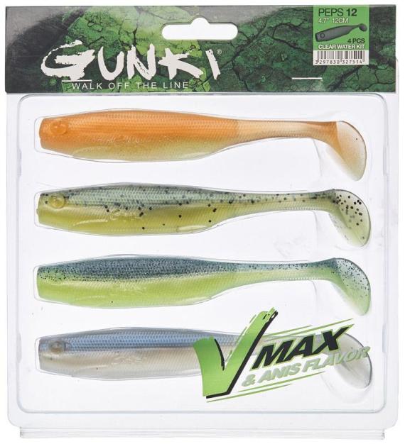 Kit Shad Gunki Peps II, Clear Water, 7cm, 4buc/plic F1.SPM.32791