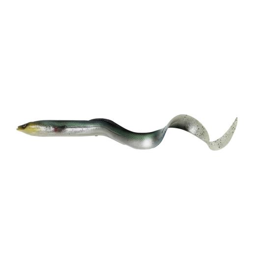 Shad Savage Gear 3D Real EEL, Green Silver, 15cm, 12g, 3buc/plic F1.SG.63773