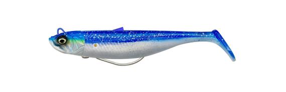 Shad Savage Gear Minnow Weedless Soft Baits Sinking, Blue Pearl Silver, 10cm, 16g, 2+1buc/blister F1.SG.72441