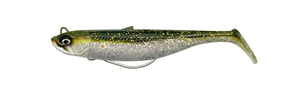 Shad Savage Gear Minnow Weedless Soft Baits Sinking, Green Silver, 12.5cm, 28g, 2+1buc/blister F1.SG.72444