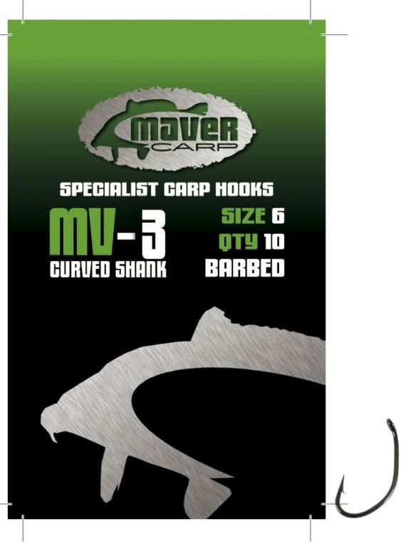 Carlige Maver MV3 Curved Shank, 10buc/plic T530