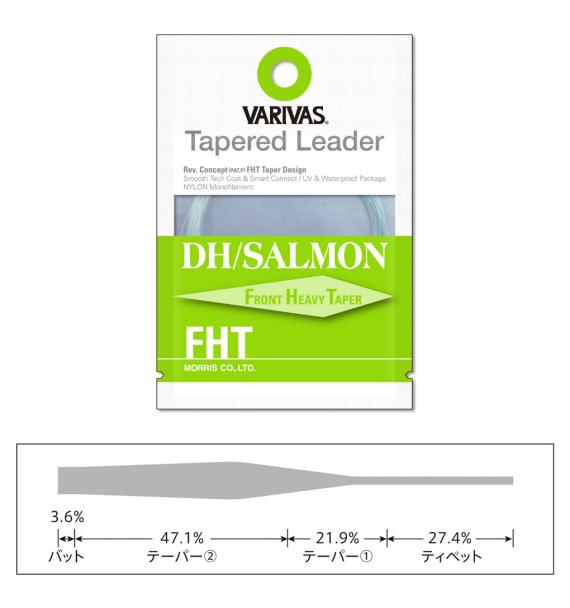 Inaintas fly tapered leader dh/salamon fht 1x 18ft 0.260mm-0.54mm v53212