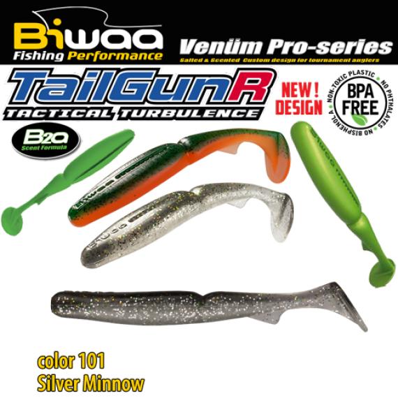 Shad Biwaa TailgunR Swimbait 5.5", Silver Minnow, 14cm, 4buc/plic B001459