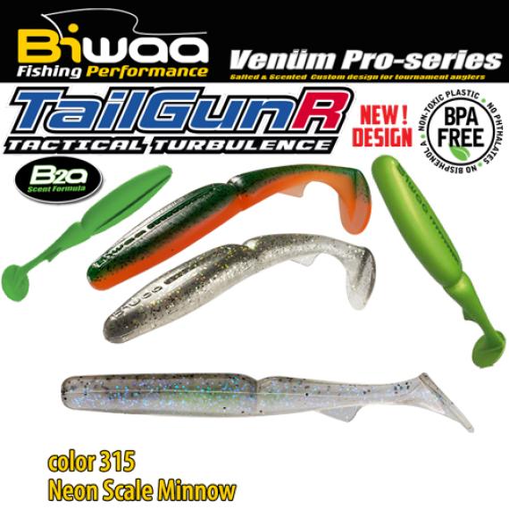 Shad Biwaa TailgunR Swimbait 5.5", Neon Scale Minnow, 14cm, 4buc/plic B001470