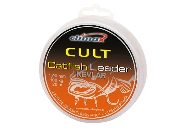 Fir cult catfish kevlar leader 20m 1.00mm 100kg olive green 9381-10020-100