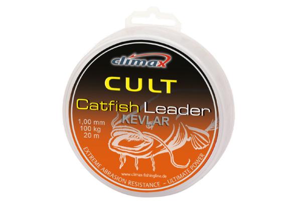 Fir cult catfish kevlar leader 20m 1.30mm 150kg olive green 9381-10020-130