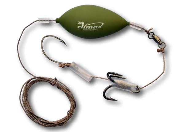 Montura pentru Somn Climax Cult Catfish Lobworm RIG, 1 x Carlige Nr. 7/0, 1 x Ancora Nr. 2/0, 0.92mm/80kg, 180cm 9910-00014-092