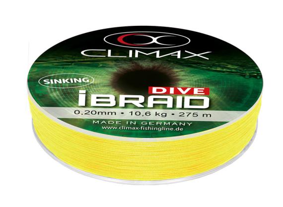 Fir Textil Climax iBraid Dive Sinking, Fluo Yellow, 135m 9432-10135-010