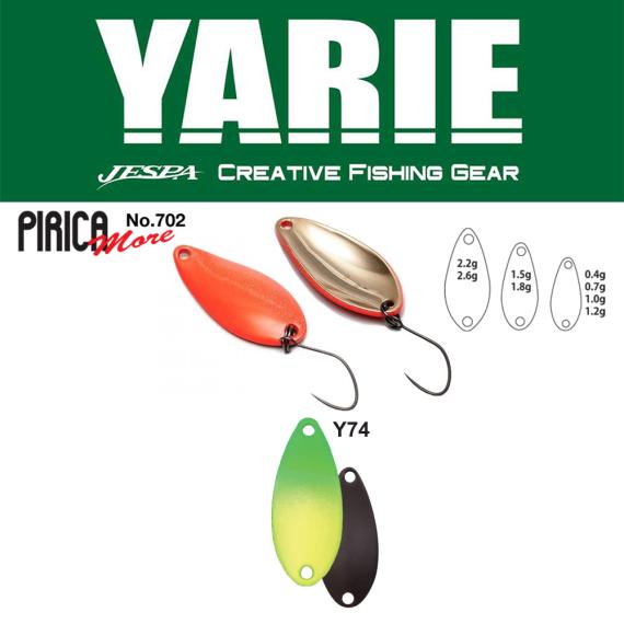 Lingurita Oscilanta Yarie 702 Pirica More, Culoare Y74 Green/Lemon, 2.6g Y70226Y74