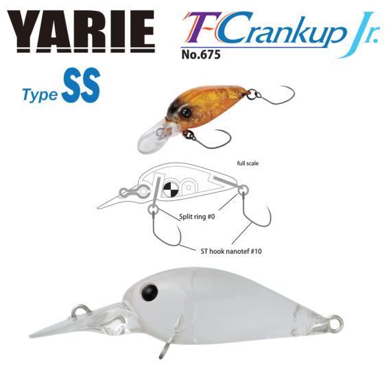 Vobler Yarie Jespa 675 T-Crankup Jr. Type SS, C1 Clear, 2.8cm, 2.1g Y67521C1