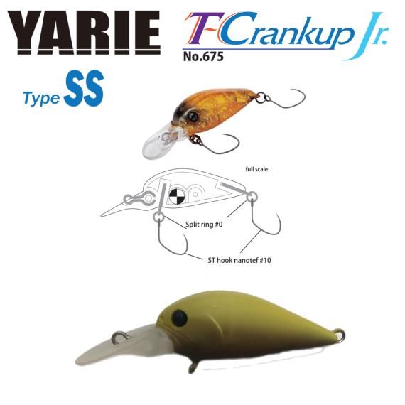 Vobler Yarie Jespa 675 T-Crankup Jr. Type SS, C29 Edamame, 2.8cm, 2.1g Y67521C29