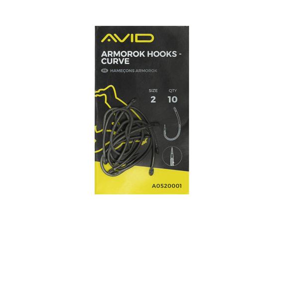 Carlige Avid Carp Armorok Curve, 10buc/plic A0520001