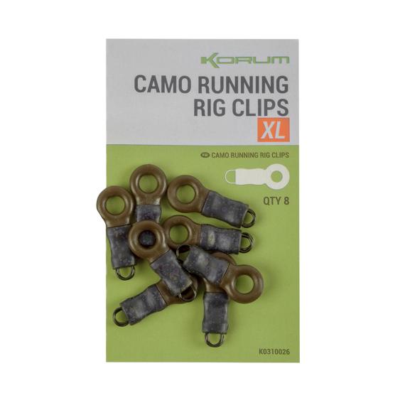 Inel Atasare Plumb Korum Camo Running Rig Clips, 8buc/plic K0310025