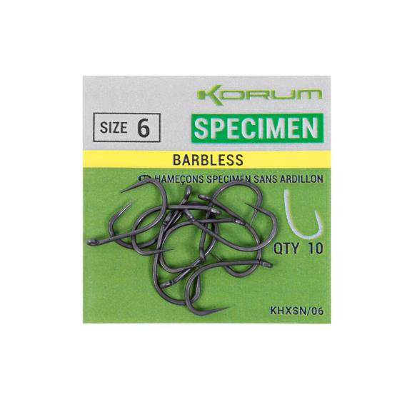 Carlige Korum Xpert Specimen Barbless 10buc/plic KHXSN/06