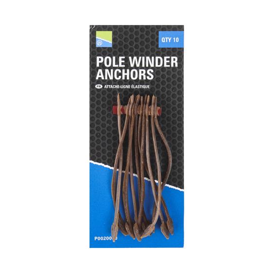 Pole winder anchors