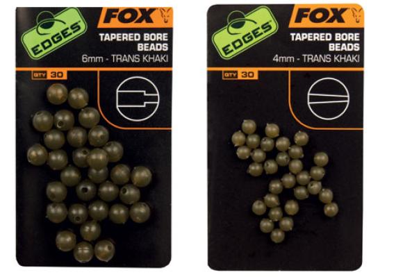 Fox edges tapered bore beads 6mm