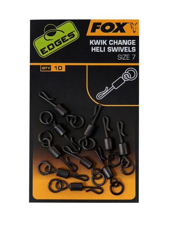 Agrafa Rapida Fox Edges Kwik Change Heli Swivels, 10buc/plic CAC700