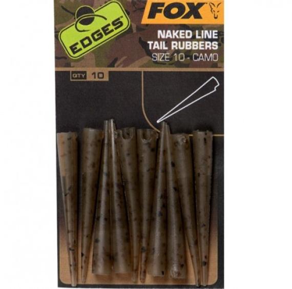 Conuri Antitangle FOX Naked Line Tail Rubbers (Nr.10) Camo, 10buc/plic CAC777