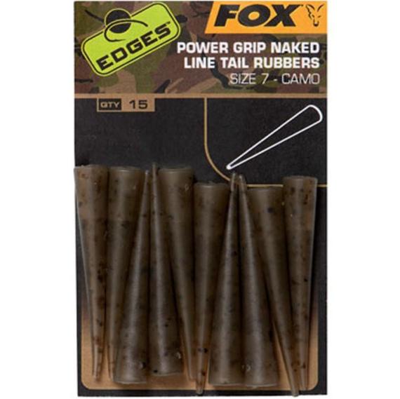 Conuri Antitangle FOX Power Grip Naked Line Tail Rubbers Camo (Nr.7), 10buc/plic CAC778