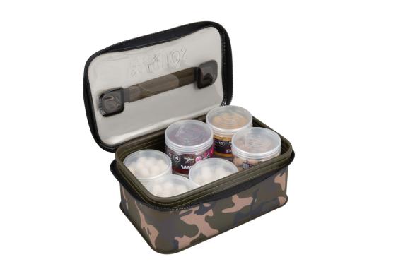 Geanta Impermeabila pentru Accesorii Fox Aquos Camo EVA Bait Storage, M, 17x17x9cm CEV013