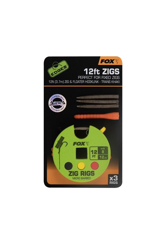 Monturi FOX Edges Zig Rigs, 3buc/disc CCR190
