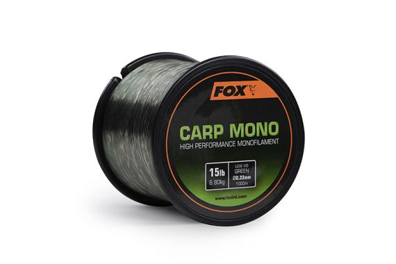 Fir Monofilament FOX Carp Mono, Low-vis Green, 850m - 1000m CML181