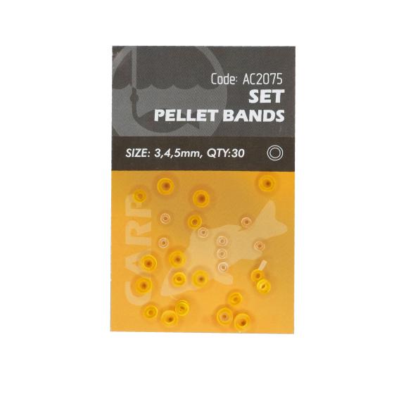 Set orange pellet bander no.3,4,5mm 30buc