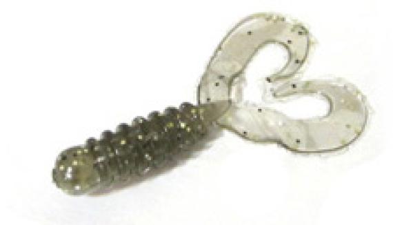 Grub Rock'N Bait Owner Cultiva Ring Twin Tail G/S Smoke, 3.5cm, 0.6g, 12buc/plic 8290516