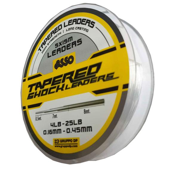 Fir asso tapered shock leader clear 0.20/0.57mm 15m