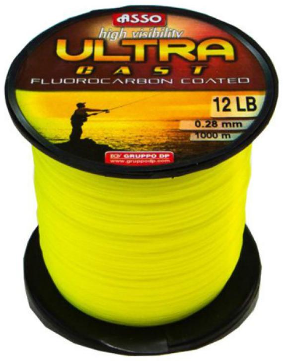 Fir asso ultra cast galben fluo 0.24mm 1000m