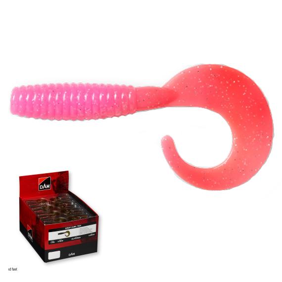 Twister dam grup curl tail 5.5cm uv pink/silver