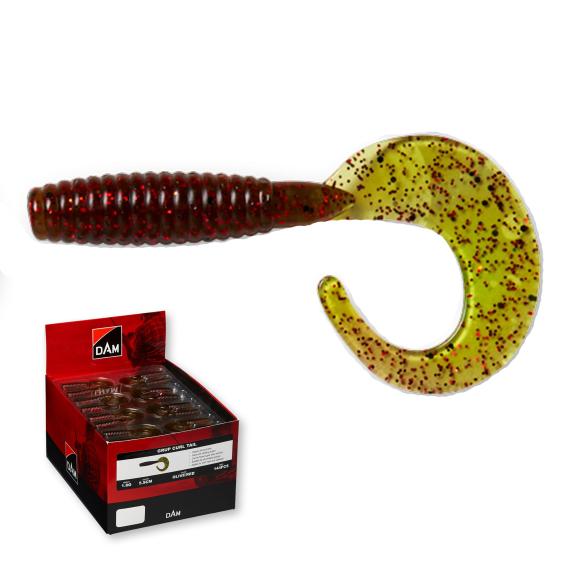 Twister dam grup curl tail 5.5cm olive/red