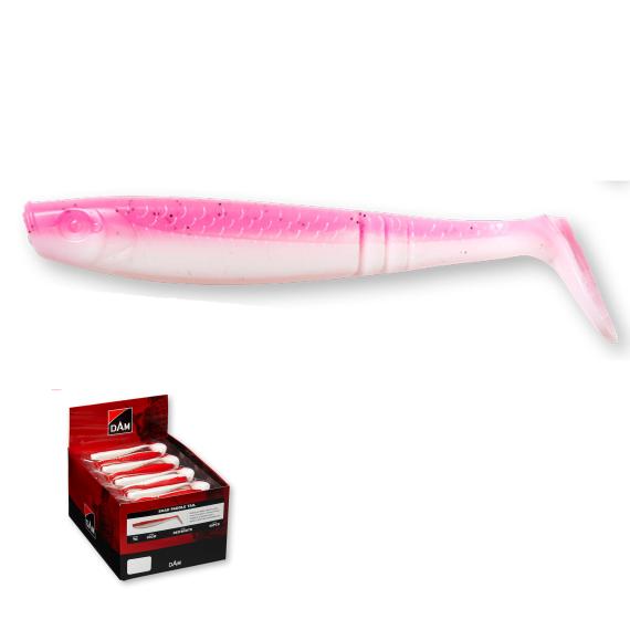 Shad dam paddletail 8cm uv pink/white