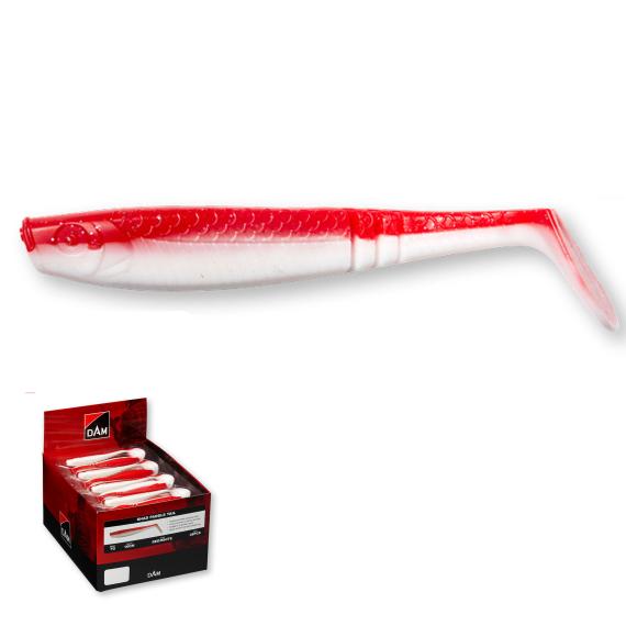 Shad dam paddletail 10cm red/white