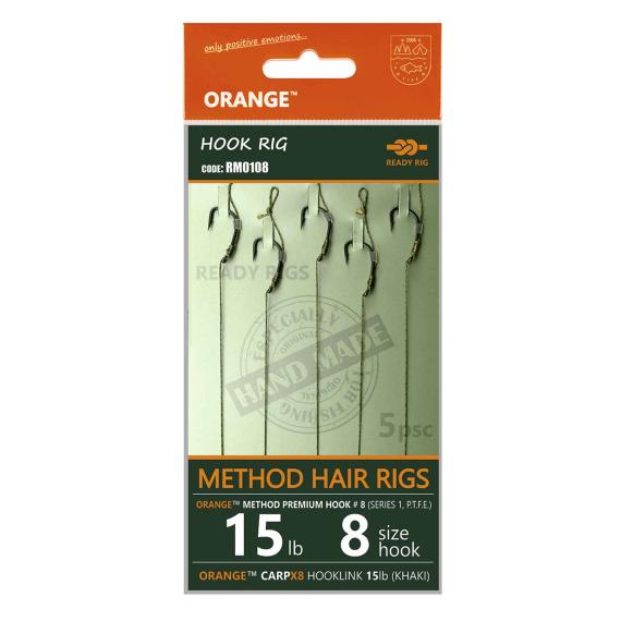 Rig feeder orange series 1 no.8 15lb method hair rigs