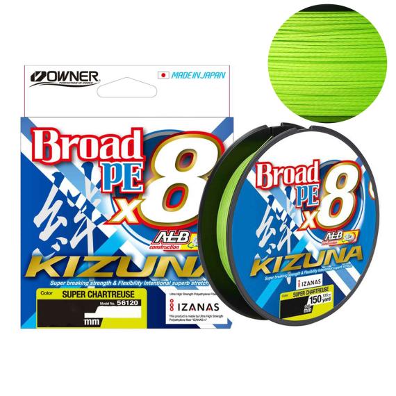 Fir owner kizuna x8 broad 0.10mm 135m chartreuse