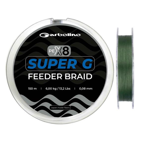 Fir Textil Garbolino Super G Feeder Braid, Verde, 150m 110830GOFLH4165FE-08