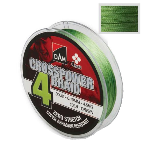 Fir dam crosspower 4-braid 0.15mm 150m green