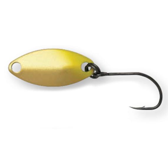 Oscilanta no.1 1.2gr 22.5mm dam effzett pro trout spoon golden lime uv