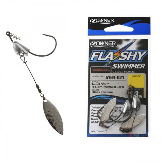 Jig owner 5164 no.6/0-3/8 flashy swimmer blade