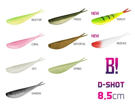 Shad Delphin Bomb D-Shot, Culoare Coral, 8.5cm, 5buc/plic 101000653