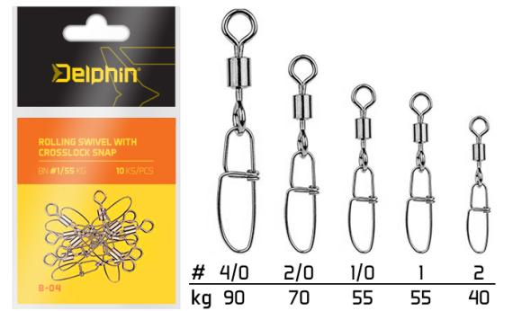 Vartej cu Agrafa Rapida Delphin Crosslock B-04, 10buc/plic 969B04001