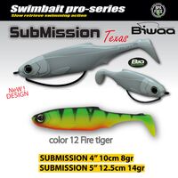 Shad Biwaa Submission Fire Tiger 13cm, 3buc/plic B000845