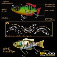 Vobler Swimbait Biwaa Seven Section, Natural Tiger, 10cm, 17g B001548