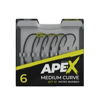 Carlige Ridgemonkey APEX-X Medium Curve 2xx Barbed Hooks, 10buc/cutie