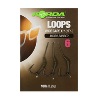 Riguri Korda Wide Gape X Loops Micro-Barbed, 18lbs, 3buc/blister A.KCR120